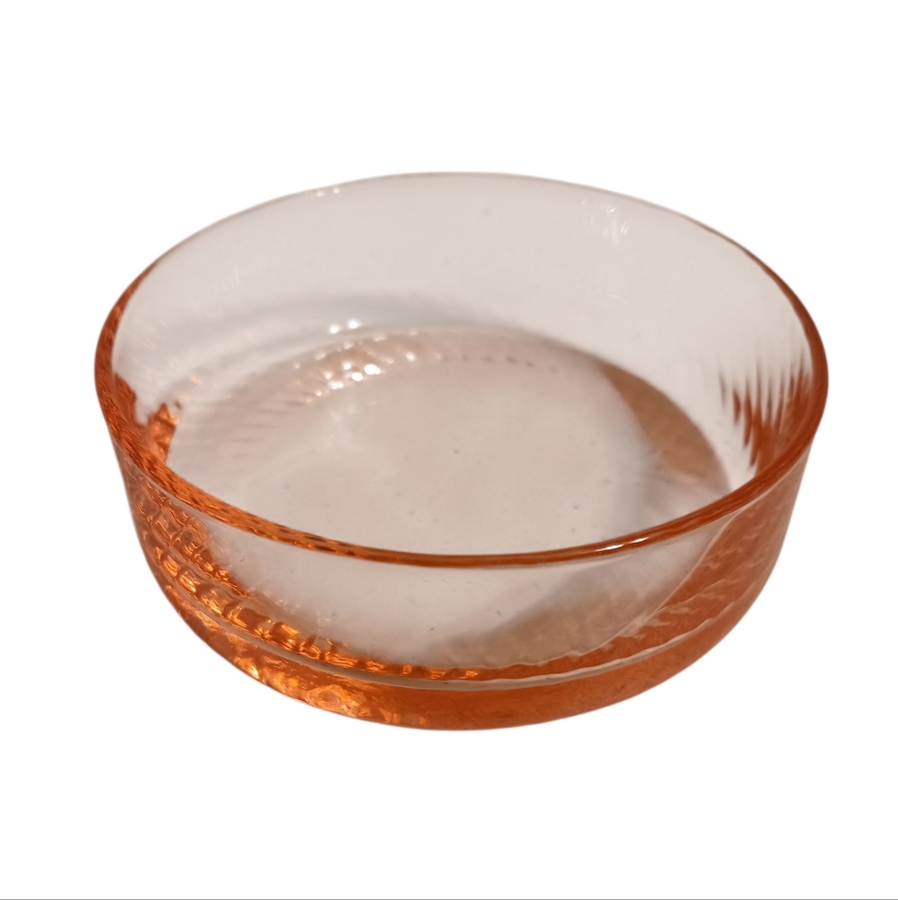 VINTAGE PINK DEPRESSION GLASS ROUND SMALL TRINKET DISH 🩷 4"